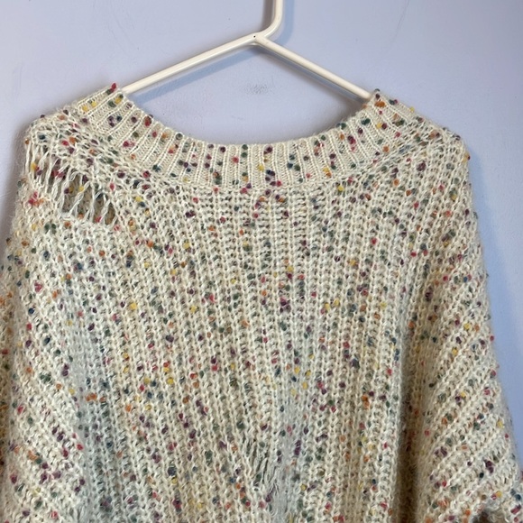 POL Distressed Speckled Confetti Knit Sweater size L - Picture 3 of 16